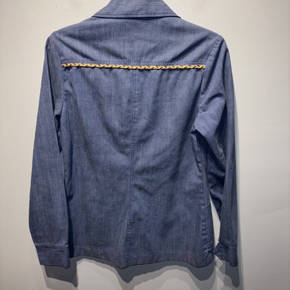 Vintage Wrangler Blue Jean Jacket Women's SzM Belted Y2K Retro Boho USA Made - Picture 3 of 6